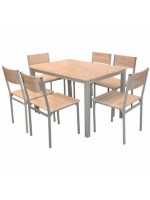 PACK SALLE A MANGER TABLE SERENA +6 CHAISES SERENA